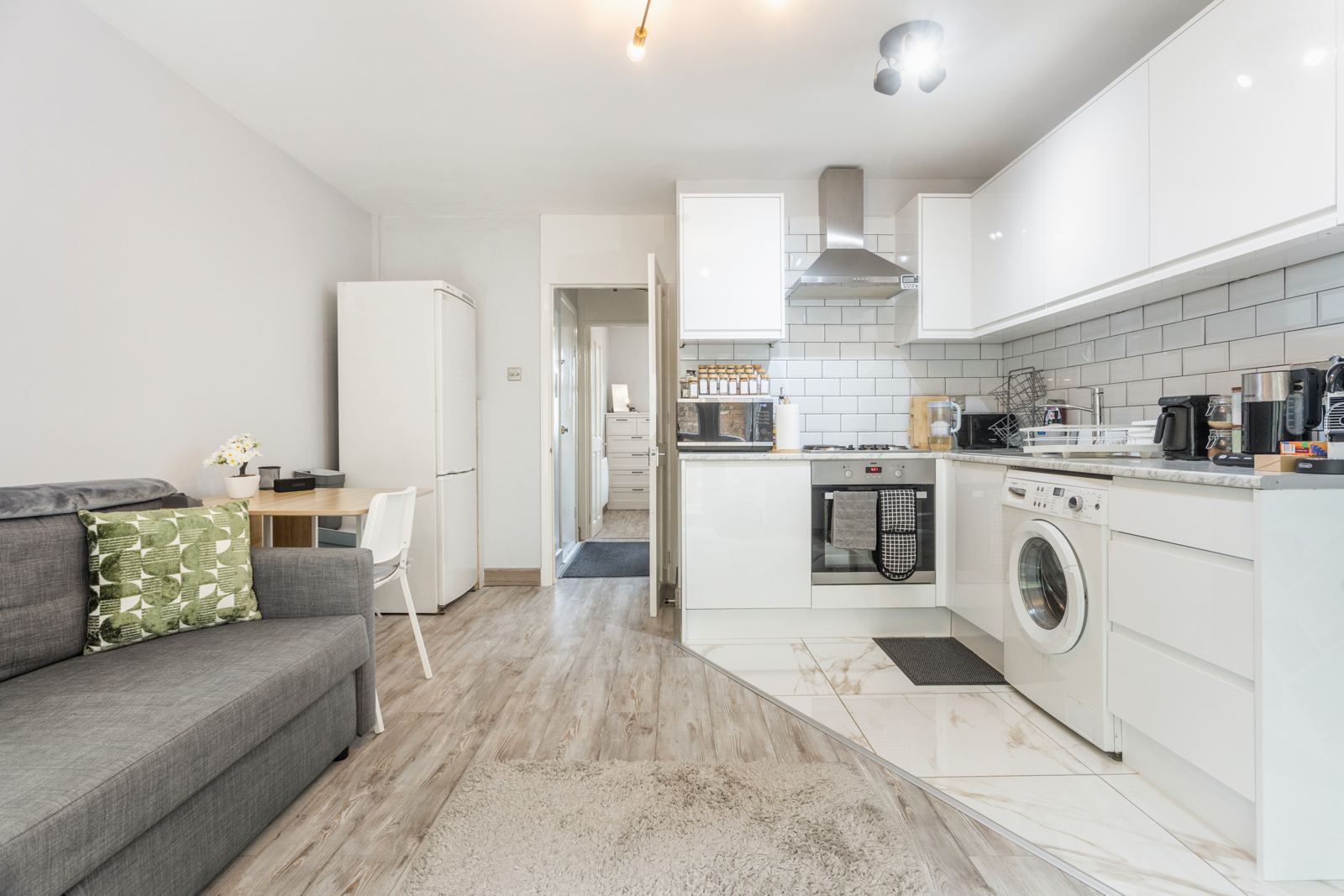 Kitchen and living area